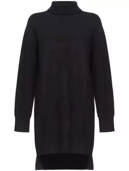 PINKO трикотажное платье с вышитым логотипом, черный