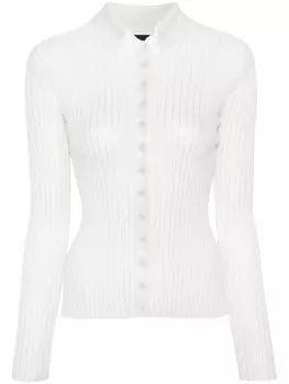 PINKO трикотажный топ на пуговицах, серебристый