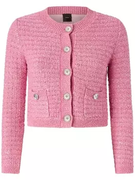 PINKO твидовый кардиган, розовый