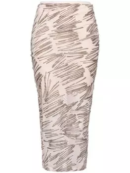 PINKO юбка Gondola с блестками, нейтральный цвет