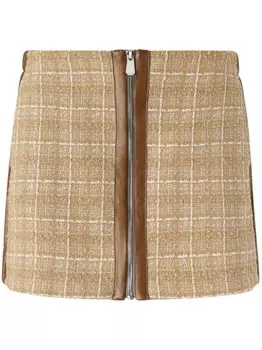 PINKO юбка мини в клетку, нейтральный