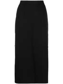 PINKO юбка с завышенной талией и логотипом, черный