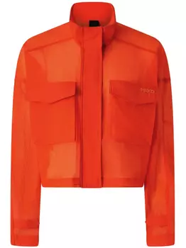 PINKO укороченная куртка с вышитым логотипом, красный