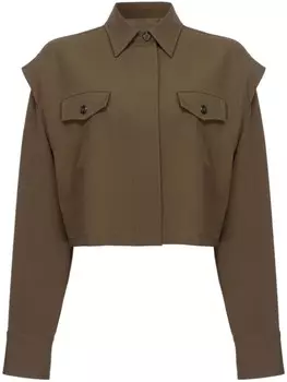 PINKO укороченная рубашка Fioriera, коричневый