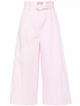 PINKO укороченные брюки палаццо, розовый