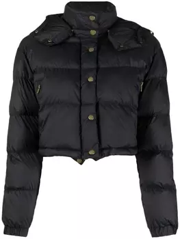 PINKO укороченный пуховик с капюшоном, черный