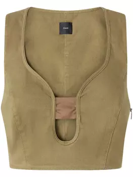 PINKO укороченный топ, зеленый