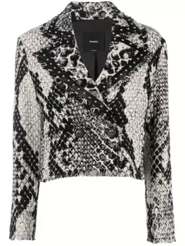 PINKO укороченный жаккардовый жакет, черный