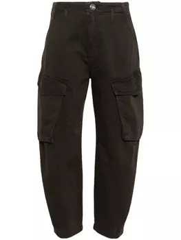 PINKO зауженные брюки карго средней посадки, коричневый
