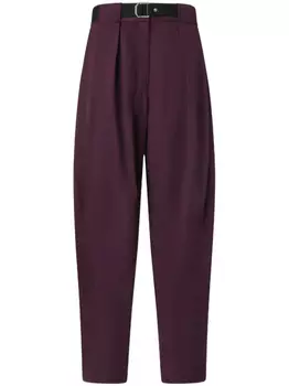 PINKO зауженные брюки с поясом, красный