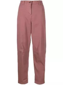 PINKO зауженные брюки с завышенной талией, розовый