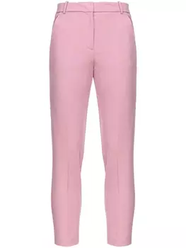 PINKO зауженные брюки со складками, розовый