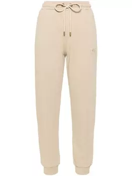 PINKO зауженные спортивные брюки с вышитым логотипом, нейтральный цвет