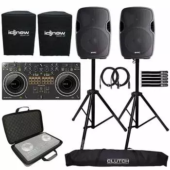 Pioneer DDJ-REV1 Scratch Style 2-канальный DJ-контроллер с 15-дюймовыми динамиками PA Pioneer DDJ-REV1 Scratch Style 2-Channel DJ Controller w 15" PA Speakers Pack