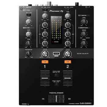 Pioneer DJ DJM-250MK2 rekordbox dvs-Ready 2-канальный микшер со встроенной звуковой картой Pioneeer DJ DJM-250MK2 rekordbox dvs-Ready 2-Channel Mixer w Built-in Sound Card