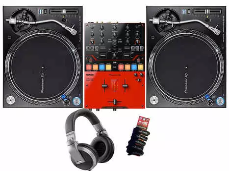 Pioneer DJ Pro Scratch Kit 2x PLX-1000 + DJM-S5 + HDJ-X5S Pioneer DJ Pro Scratch Kit 2x PLX-1000 + DJM-S5 +HDJ-X5S