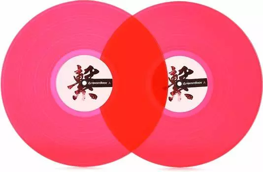 Pioneer DJ RB-VD2 12-дюймовая виниловая пара Rekordbox Control — прозрачно-красный (2 шт.) комплект RB-VD2-CR/WL=2