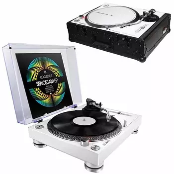 Pioneer PLX-500 High-Torque DJ Turntable White w Black Flight Case Pioneer PLX-500 High-Torque Direct Drive DJ Turntable White w Black Flight Case