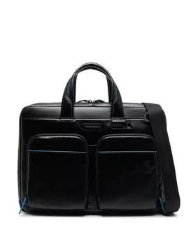 PIQUADRO сумка для ноутбука с тисненым логотипом, черный