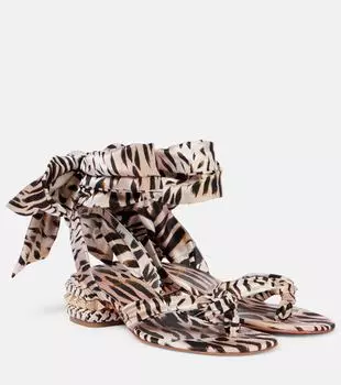 Пира Ду Десерт 30 сандалии из креп-сатина Christian Louboutin, Vintage Rose/Lin Vintage Rose