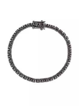 Пирамидальный теннисный браслет Eddie Borgo, серебряный