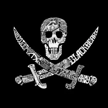 ПИРАТСКИЕ КАПИТАНЫ, КОРАБЛИ И ИЗОБРАЖЕНИЯ — мужская футболка премиум-класса Word Art Blend LA Pop Art