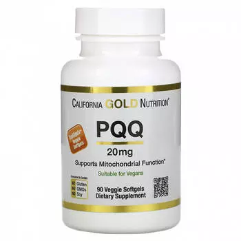 Пирролохинолинхинон California Gold Nutrition 20 мг, 90 капсул