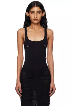 Пирсинг боди с открытыми боками Mugler, черный