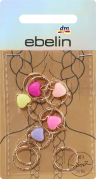 Пирсинг для волос сердечки под золото 10 шт. ebelin