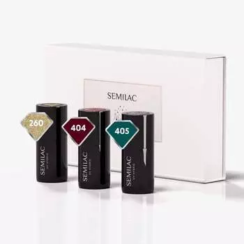 Письмо Санте, Набор гибридных лаков, 3 шт. Semilac