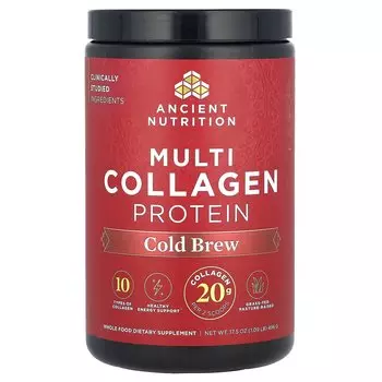 Добавка Ancient Nutrition Multi Collagen Protein Cold Brew, 496 г