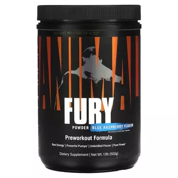 Добавка Animal Fury Powder, голубая малина