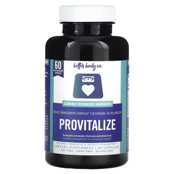 Добавка Better Body Co. Provitalize, 60 кислотоустойчивых капсул