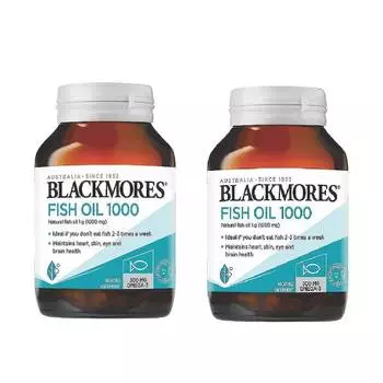 Добавка Blackmores Fish Oil 1000 мг, 2 упаковки по 80 капсул