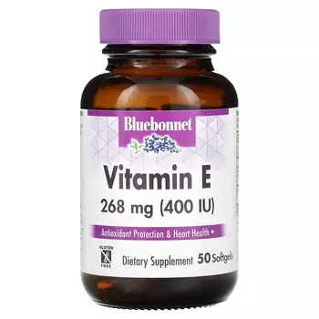 Добавка Bluebonnet Nutrition Витамин Е, 50 мягких таблеток