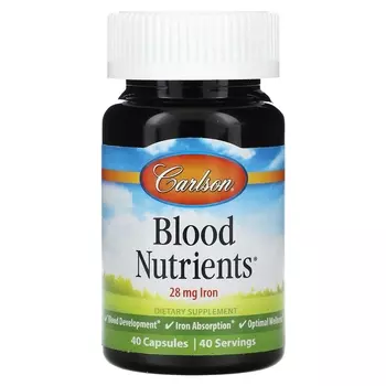 Добавка Carlson Blood Nutrients, 40 капсул