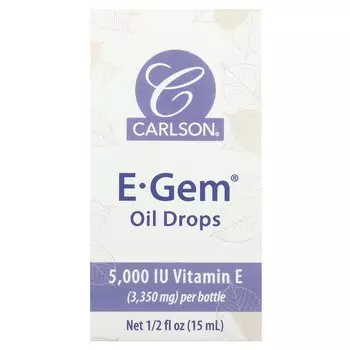 Добавка Carlson E-Gem Oil Drops с витамином Е, 15 мл