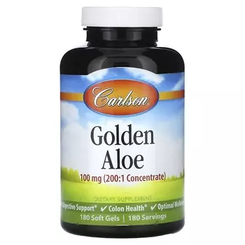Пищевая добавка Carlson Golden Aloe 100 мг, 180 мягких таблеток