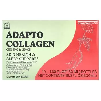 Добавка CheongKwanJang Adapto Collagen женьшень и лимон, 10 бутылочек по 50 мл