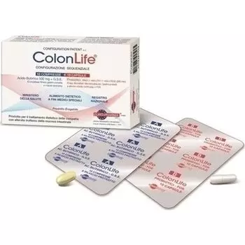 Пищевая добавка Colonlife с масляной кислотой и пробиотиками при синдроме раздраженного кишечника - 10 таблеток и 10 капсул Bionat