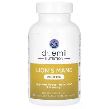 Добавка Dr. Emil Nutrition Lion's Mane 2100 мг, 90 капсул (700 мг на капсулу)