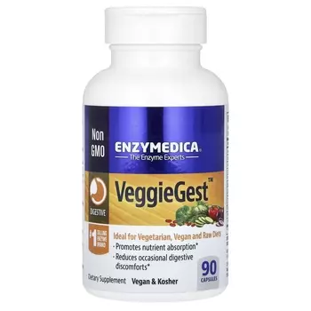 Добавка Enzymedica VeggieGest, 90 капсул