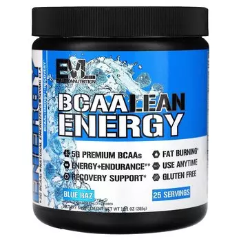 Добавка EVLution Nutrition BCAA Lean Energy Blue Raz, 285 г
