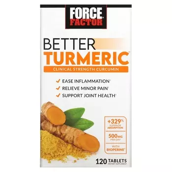 Добавка Force Factor Better Turmeric, 120 таблеток
