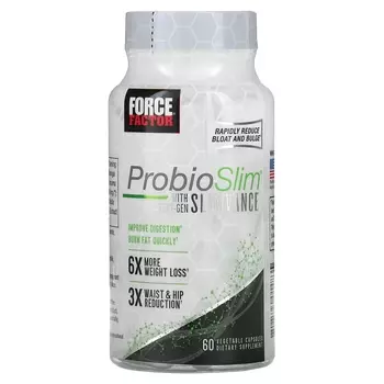 Пищевая Добавка Force Factor ProbioSlim + Next-Gen SLIMVANCE, 60 капсул