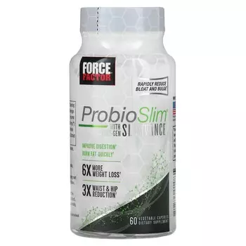 Пищевая Добавка Force Factor ProbioSlim + Next-Gen SLIMVANCE, 60 капсул