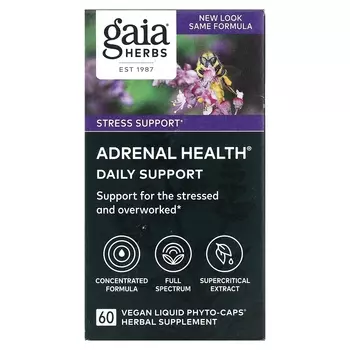 Добавка Gaia Herbs Adrenal Health, 60 веганских капсул