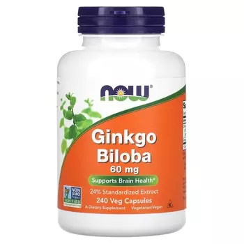 Добавка Гинкго Билоба NOW Foods, 240 растительных капсул