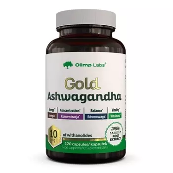 Пищевая добавка Gold Ashwagandha 120 капсул Olimp Labs
