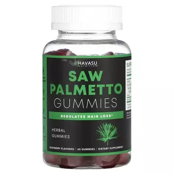 Пищевая добавка Havasu Nutrition Saw Palmetto, малина, 60 жевательных конфет